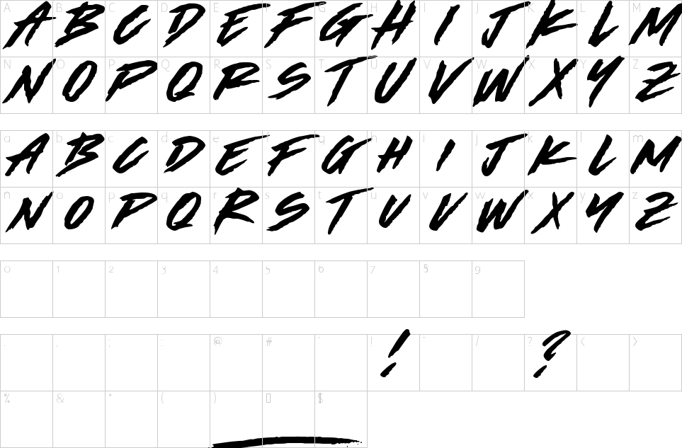 Character Map Made By Bears Font