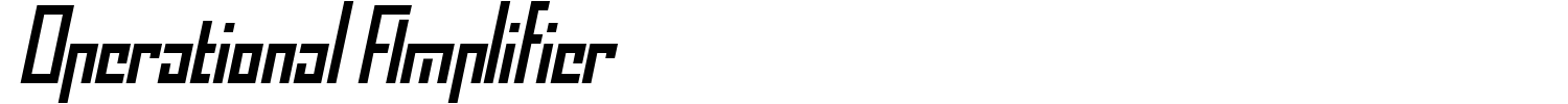 Images: Operational Amplifier Font