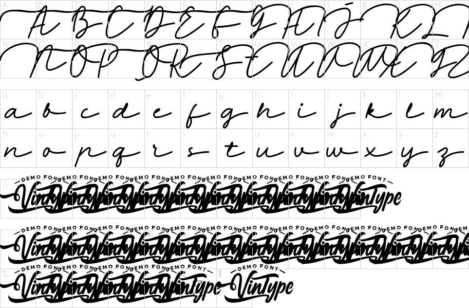 Character Map Stelena Font