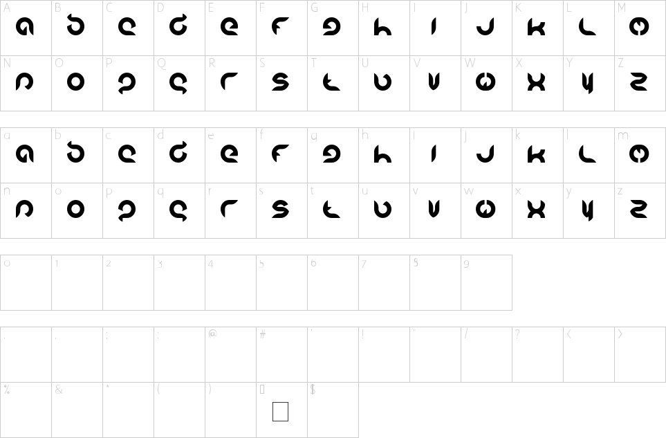 Character Map Intanputripratiwi Font