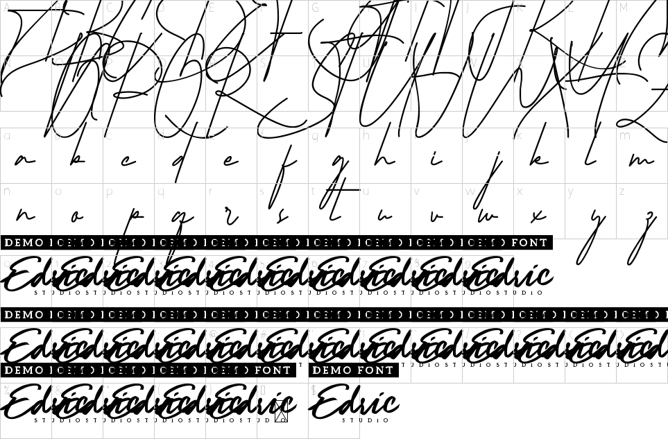 Character Map Salisbury Font