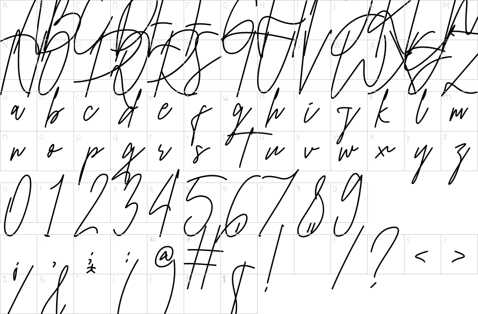 Character Map Pakotha Font