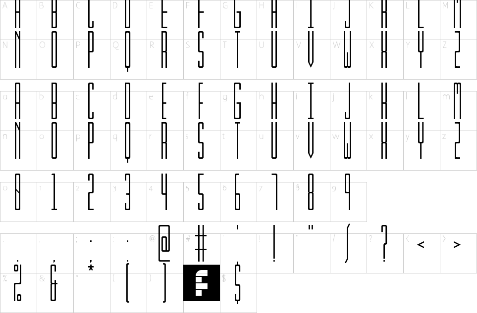 Character Map Kibby Sans Font