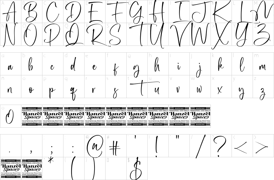 Character Map Rothary Font