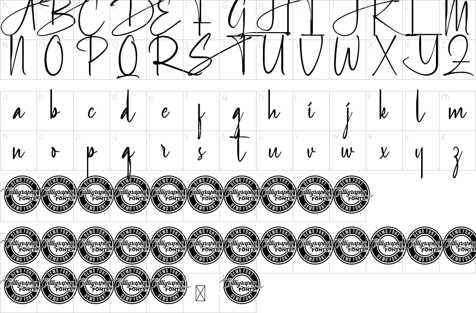 Character Map South Dakota Font