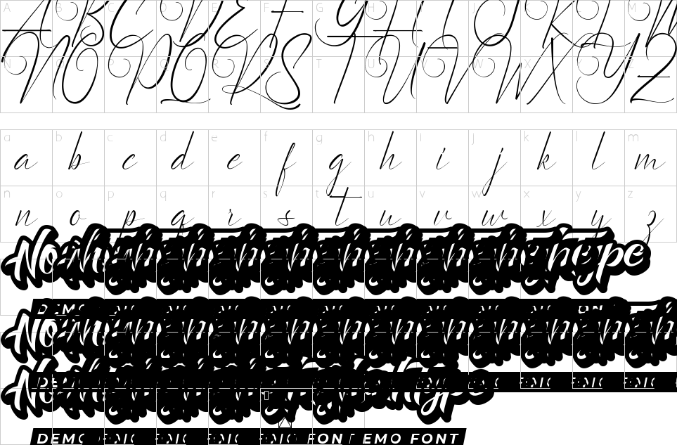 Character Map Waterflowers Font