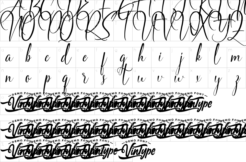 Character Map South Gateway Font