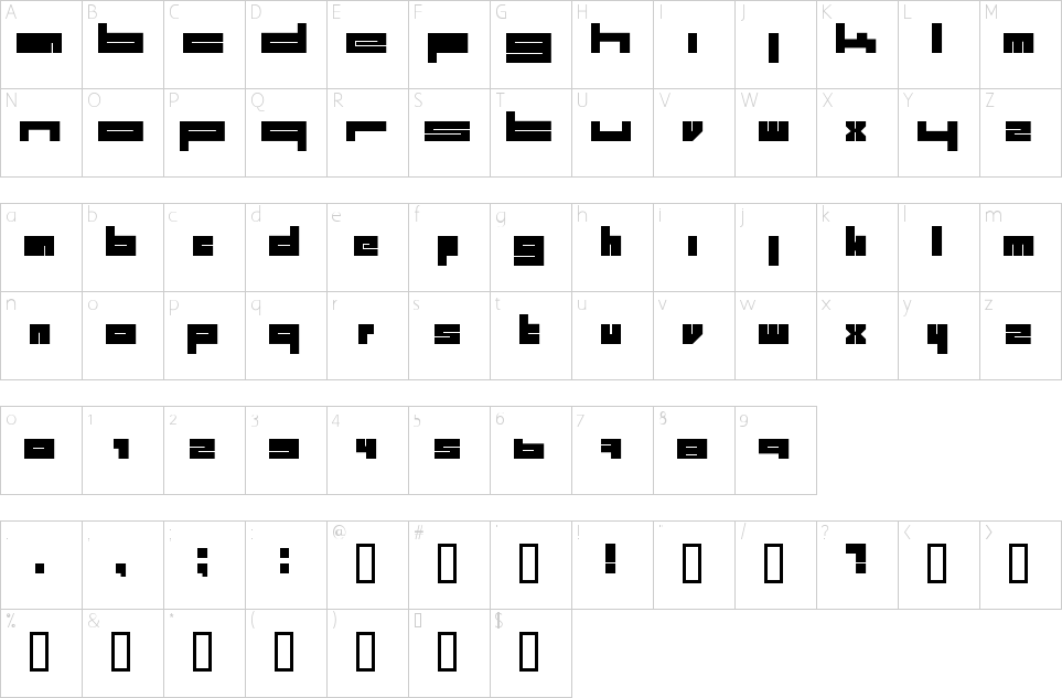 Character Map 1.laitos Font