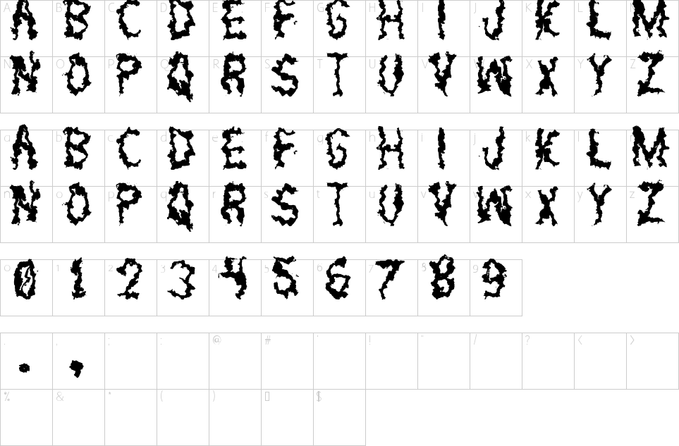 Character Map Petroleum St Font